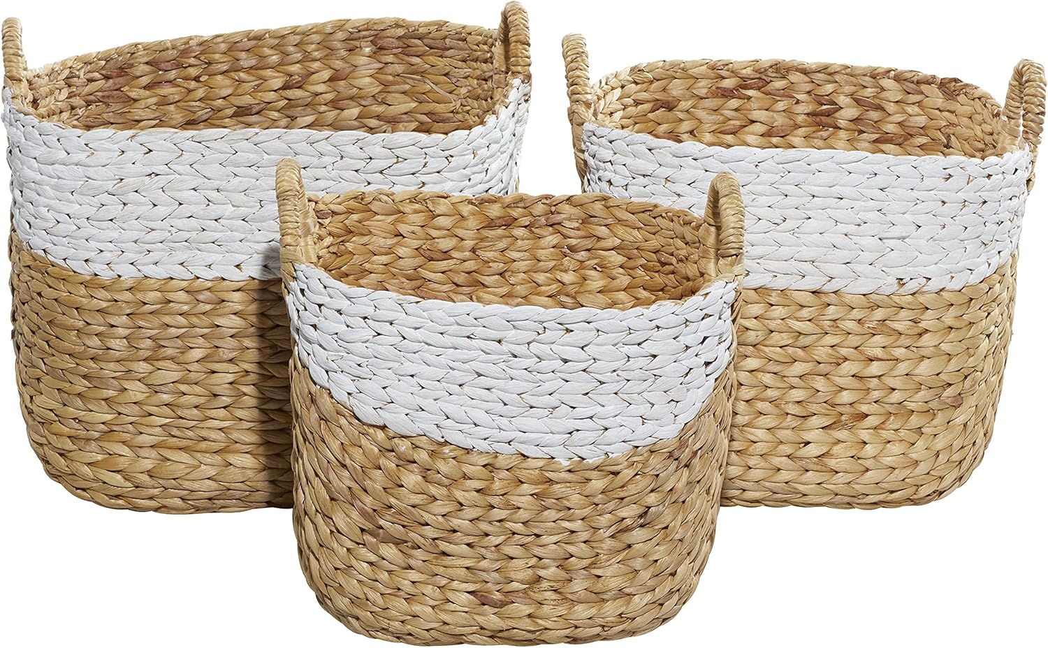 Boho Brown Woven Basket — 21" — 19", 17", 15"