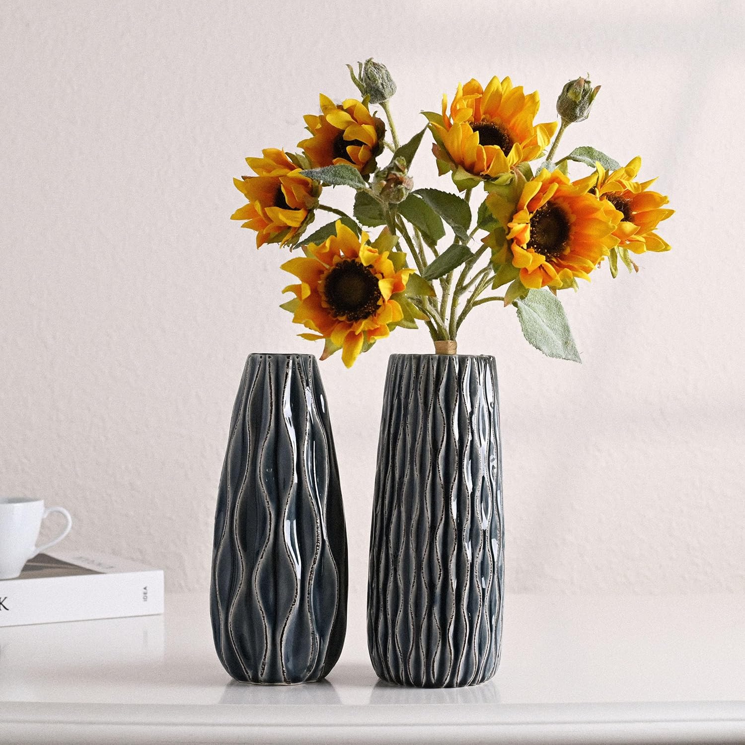Farmhouse Blue Vase — 10" - View 5