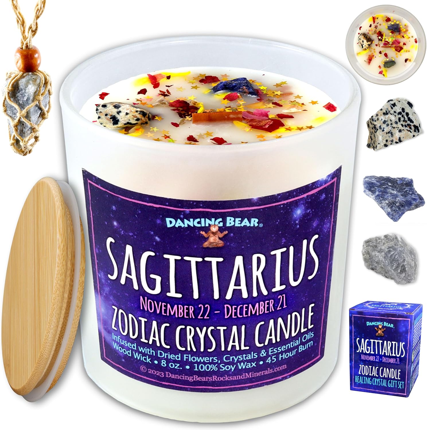Scented Luxe Wood Candle — Sagittarius Zodiac Candle