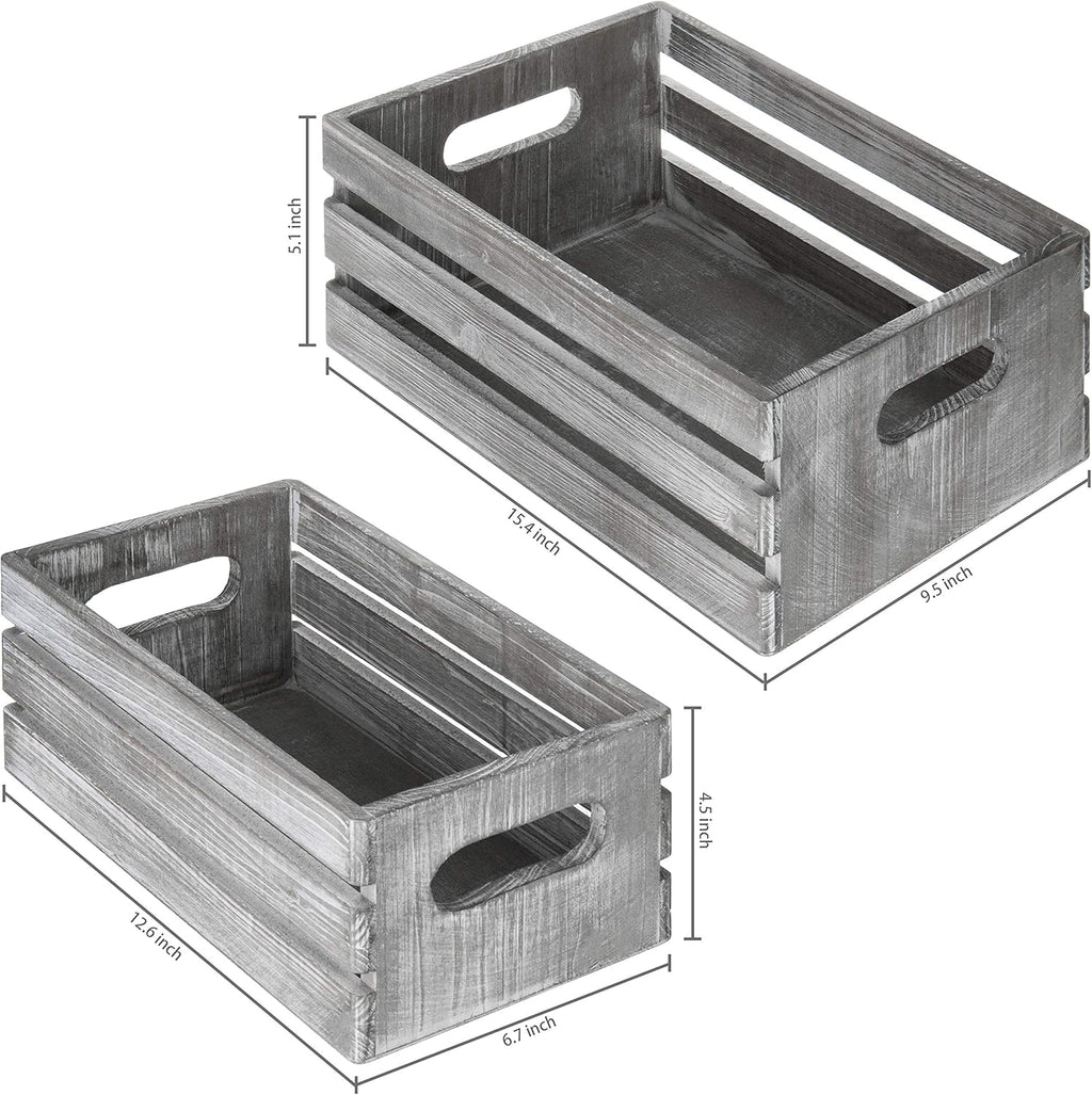 Farmhouse Brown Storage Basket — Set of 2 - View 3