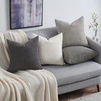Boho Beige Throw Pillow Cover — 24" - View 2