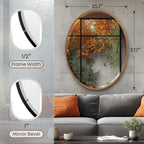 Beveled Luxe Beige Wall Mirror — 31" - View 3