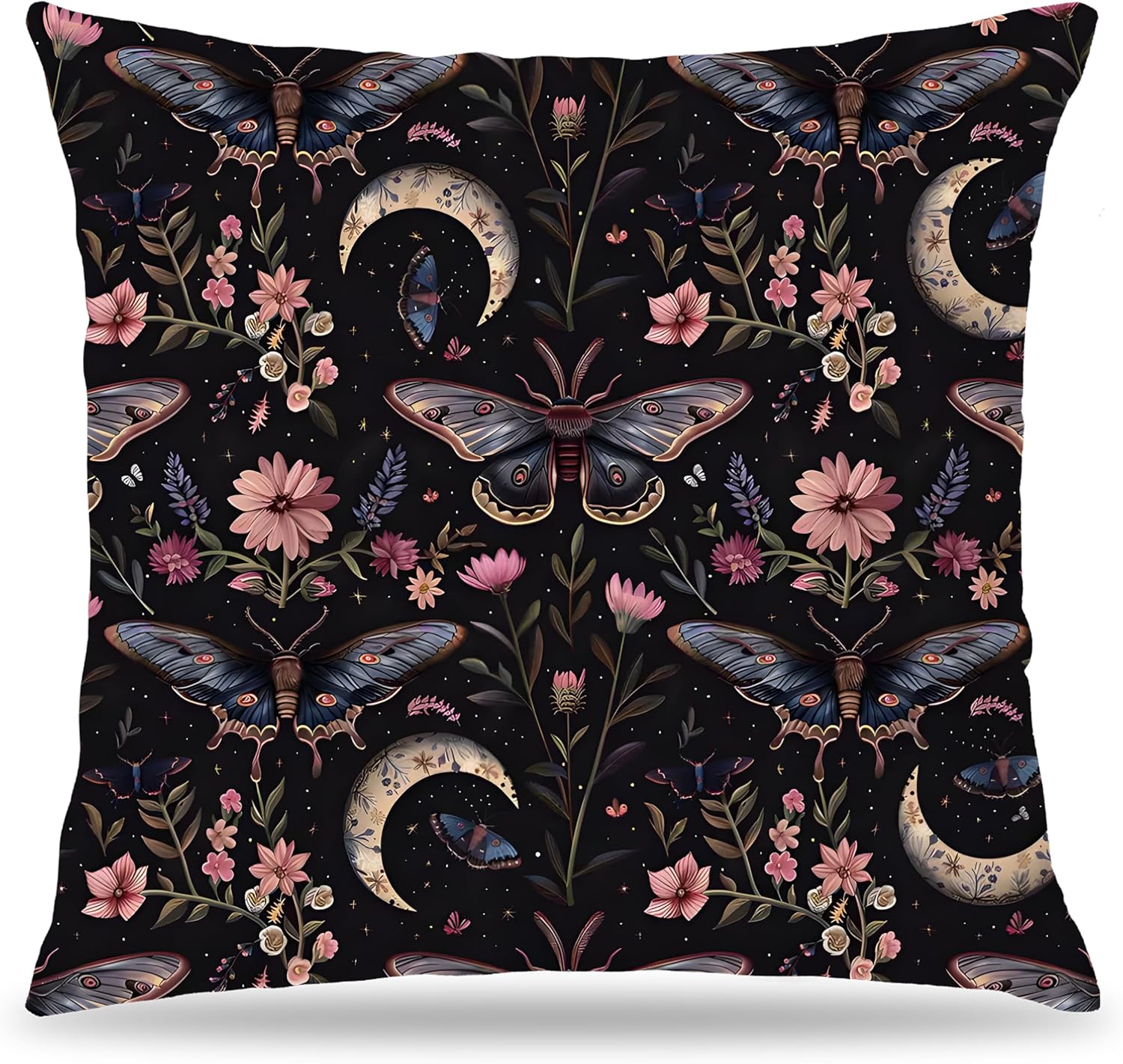 Boho Fabric Throw Pillow Cover — 18x18 — Multicolour-1
