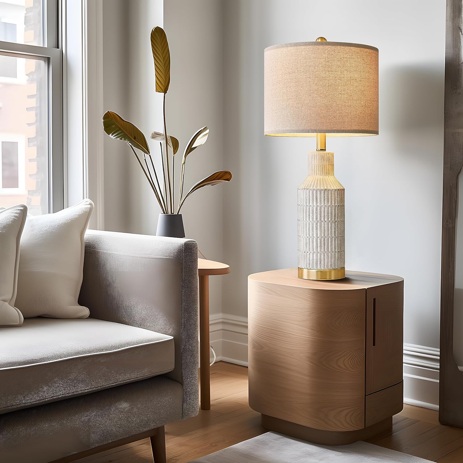 Farmhouse Black Bedside Lamp — 25" - View 2