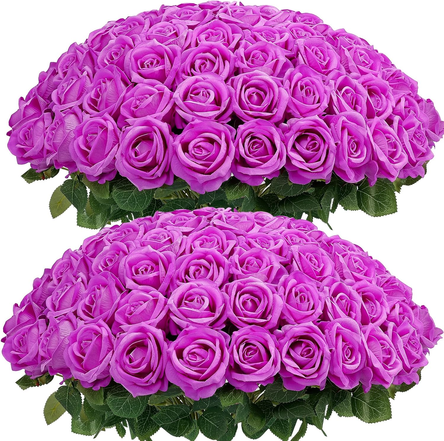 Velvet Luxe Black Artificial Flowers — Magenta