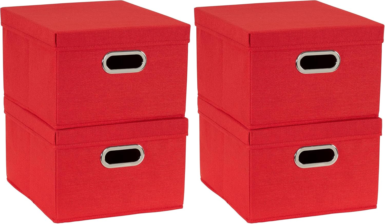 Black Storage Basket — Red
