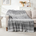 Beige Throw Pillow — 70" — Stripe Grey