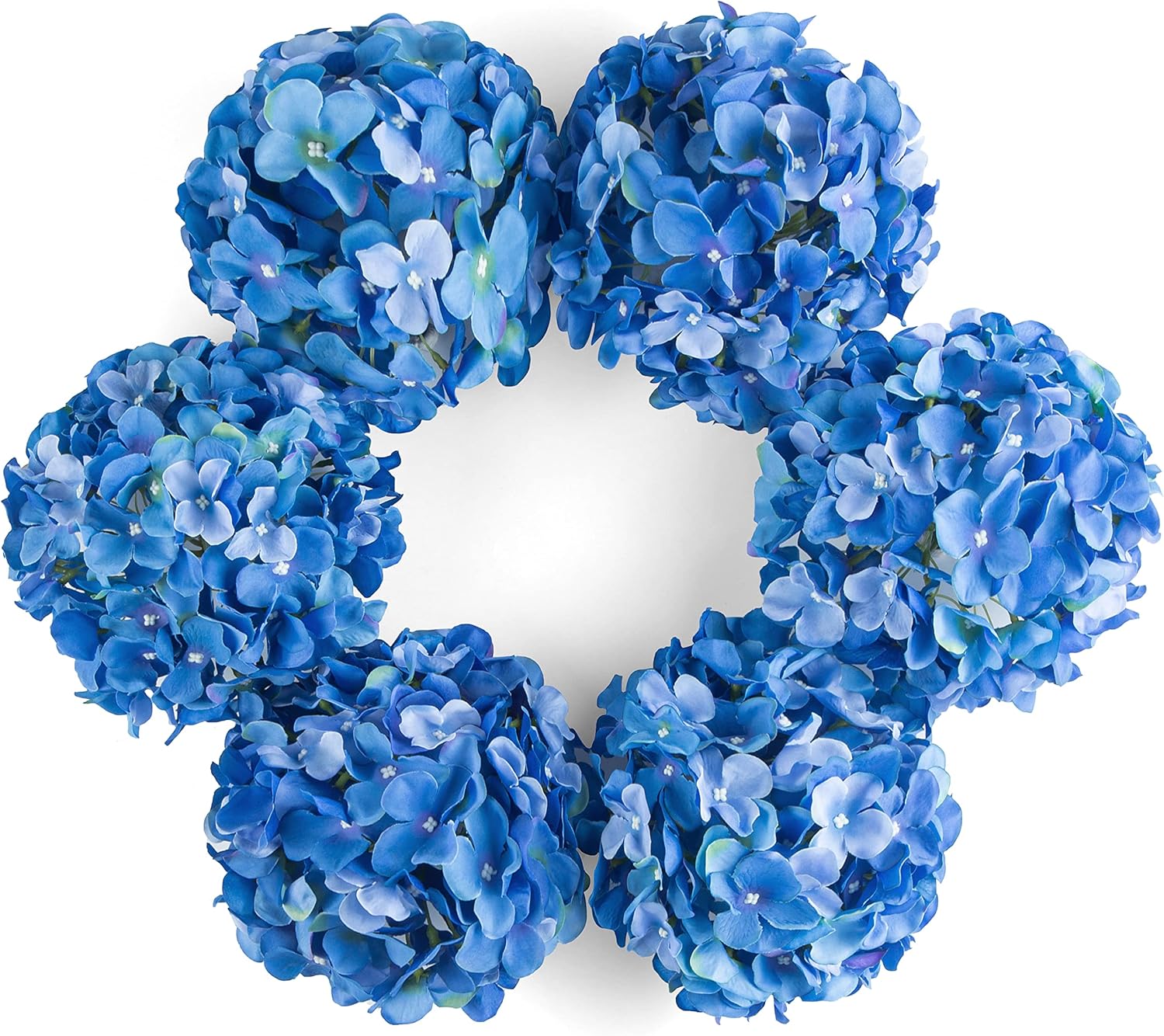 Beige Artificial Flowers — Set of 6 — Royal Blue