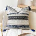 Lumbar Boho Blue Pillow Cover — 36" — 20" x 20" (Pack of 1)