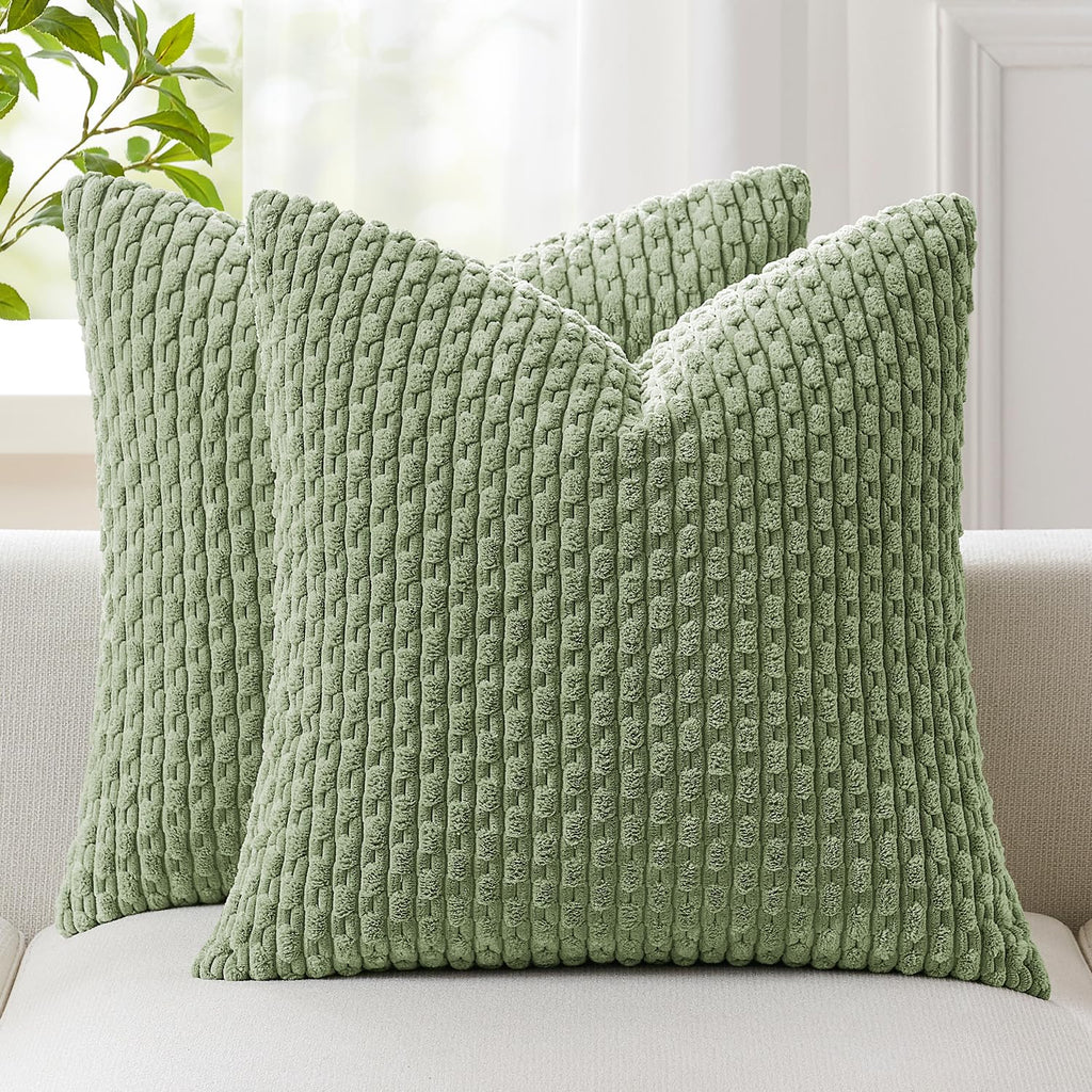 Boho Beige Throw Pillow Cover — 18"