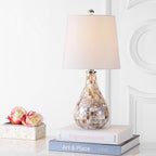 Linen Modern Grey Nightstand Lamp — 20.5" - View 2