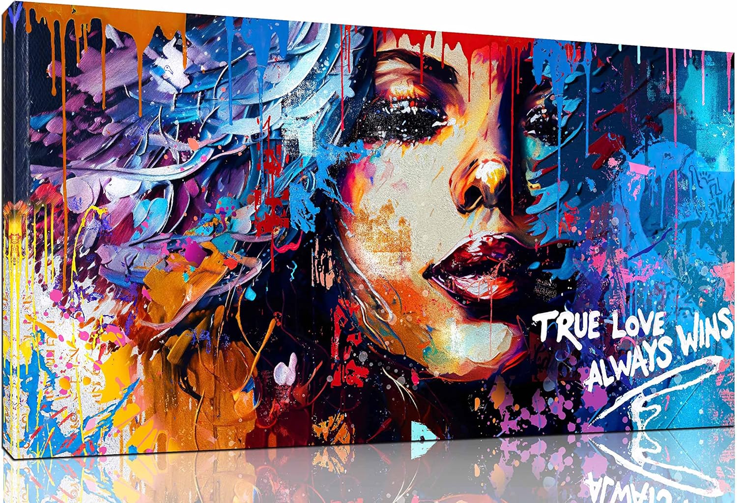 Black Canvas Wall Art — 59" — 60"L x 30"W
