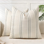 Linen Boho Fabric Throw Pillow Cover — 18"