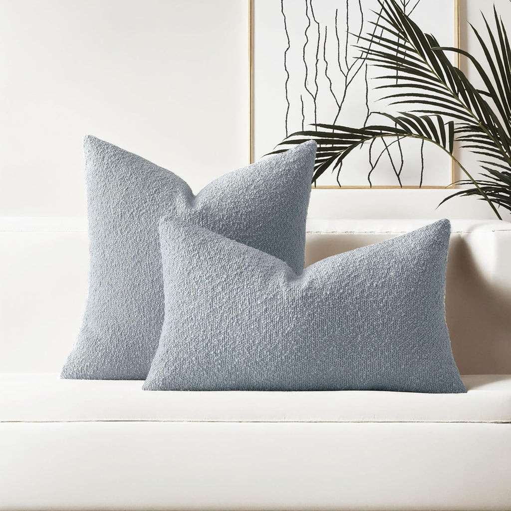 Boucle Boho Beige Pillow Cover — 18" - View 2