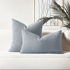 Boucle Boho Beige Pillow Cover — 18" - View 2