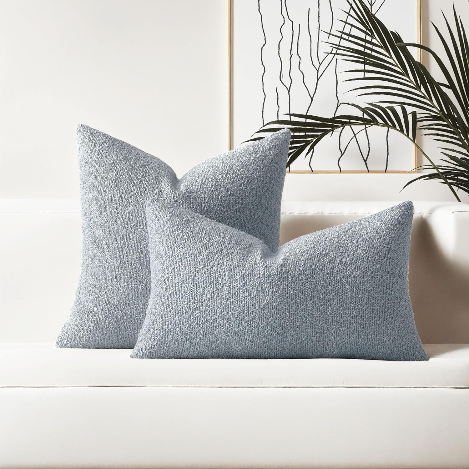 Boucle Boho Beige Pillow Cover — 18" - View 2