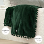 Pom Pom Beige Throw Pillow — 50" - View 3