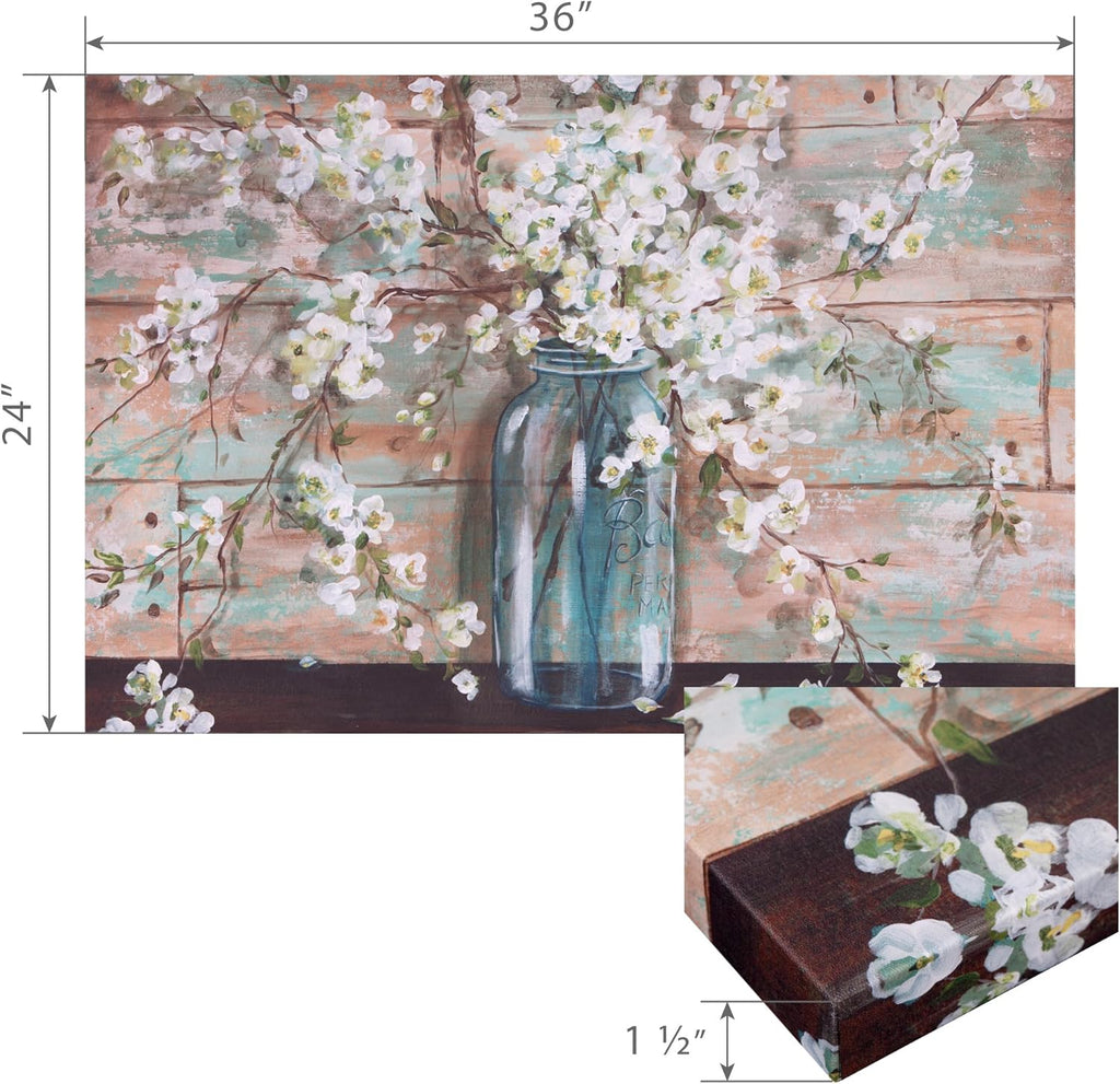 Wrapped Canvas Farmhouse Fabric Wall Art — 24" - View 6