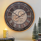 Oversized Farmhouse Beige Wall Clock — 24"
