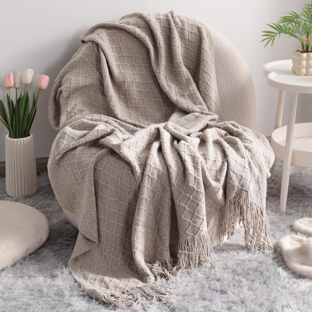 Boho Beige Throw Pillow — 51"