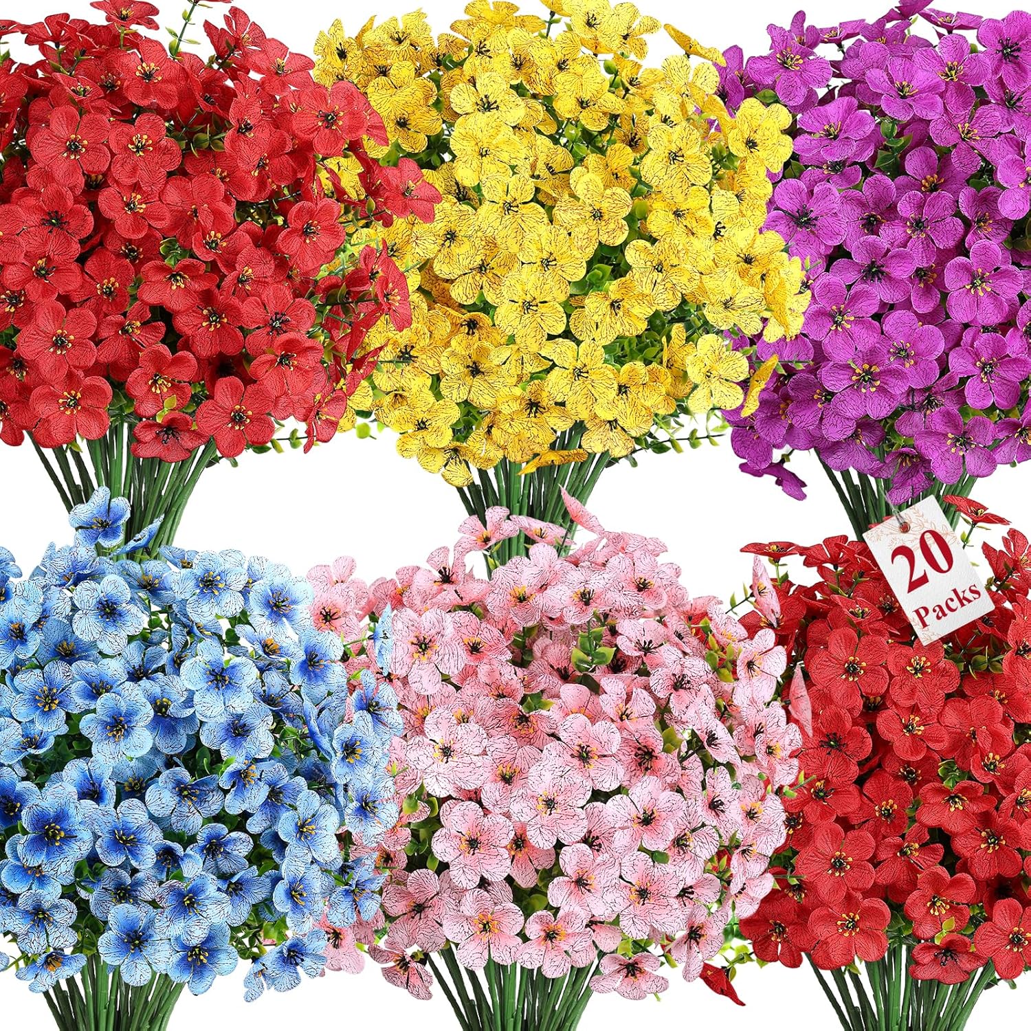 Orange Artificial Flowers — 20