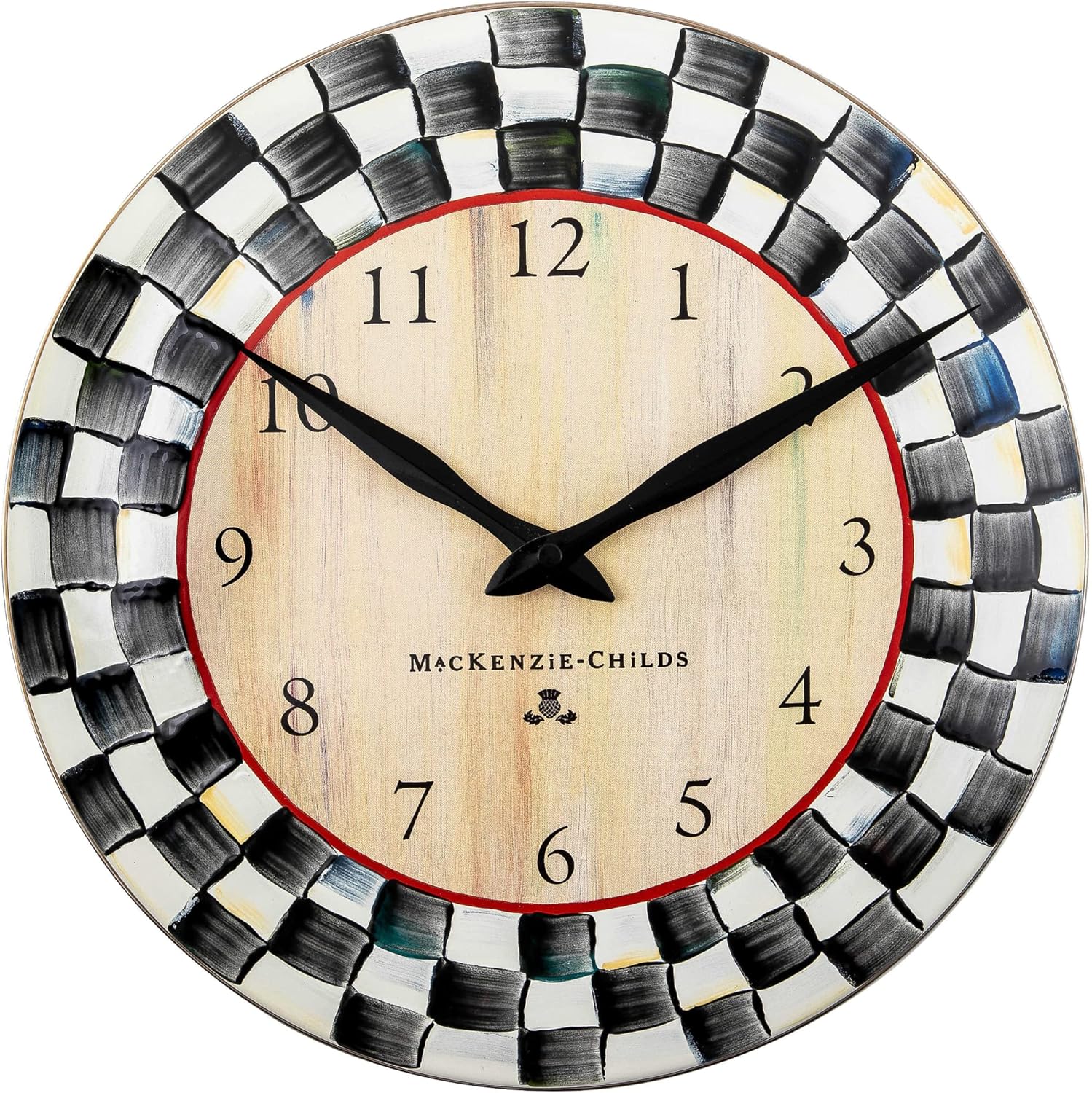 Purple Wall Clock — Courtly Check