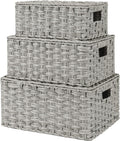 Boho Brown Woven Basket — Set of 3 — 3 Pack