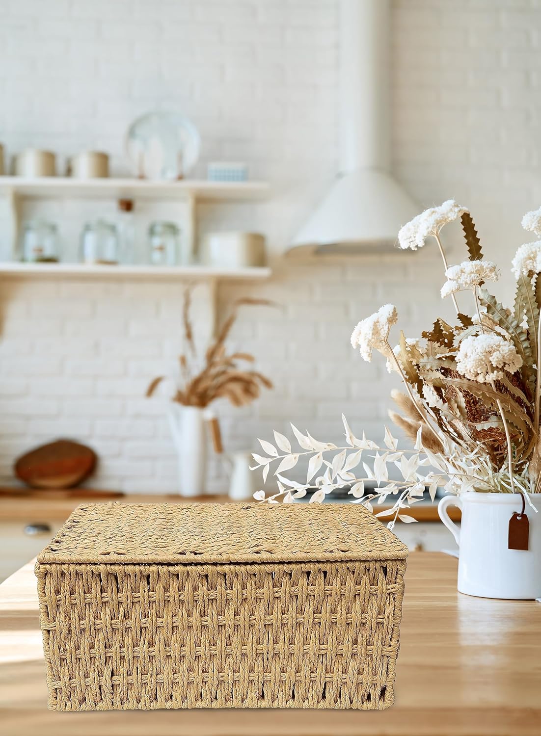Boho Rattan Storage Basket — Set of 4 - View 3