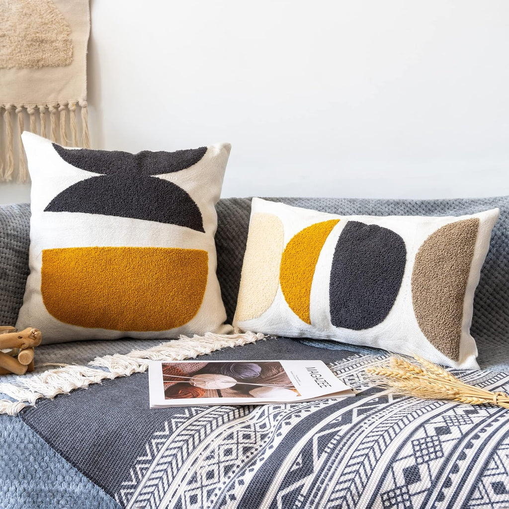 Lumbar Boho Black Pillow Cover — 20" - View 5