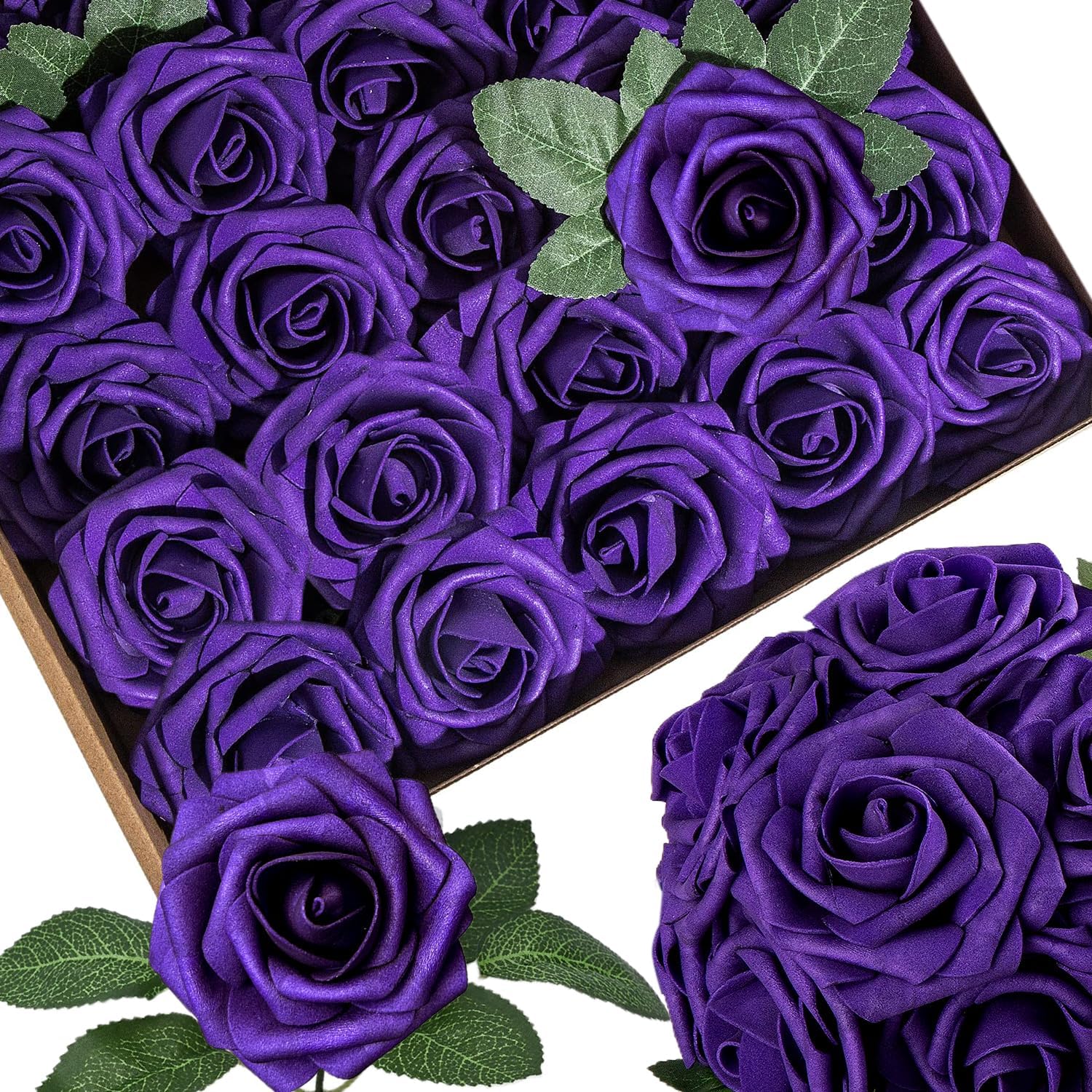 Beige Artificial Flowers — Purple