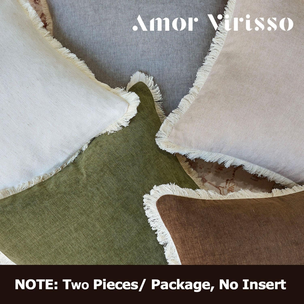 Boho Beige Throw Pillow Cover — 18" - View 6