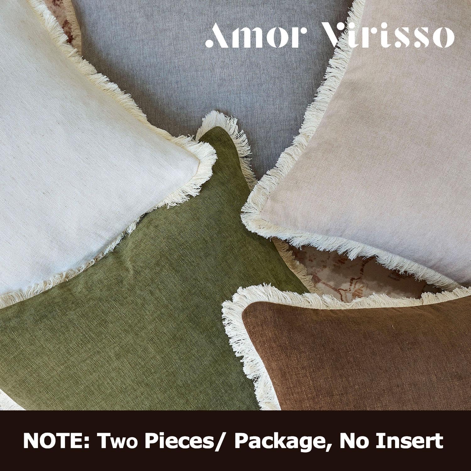 Boho Beige Throw Pillow Cover — 18" - View 6