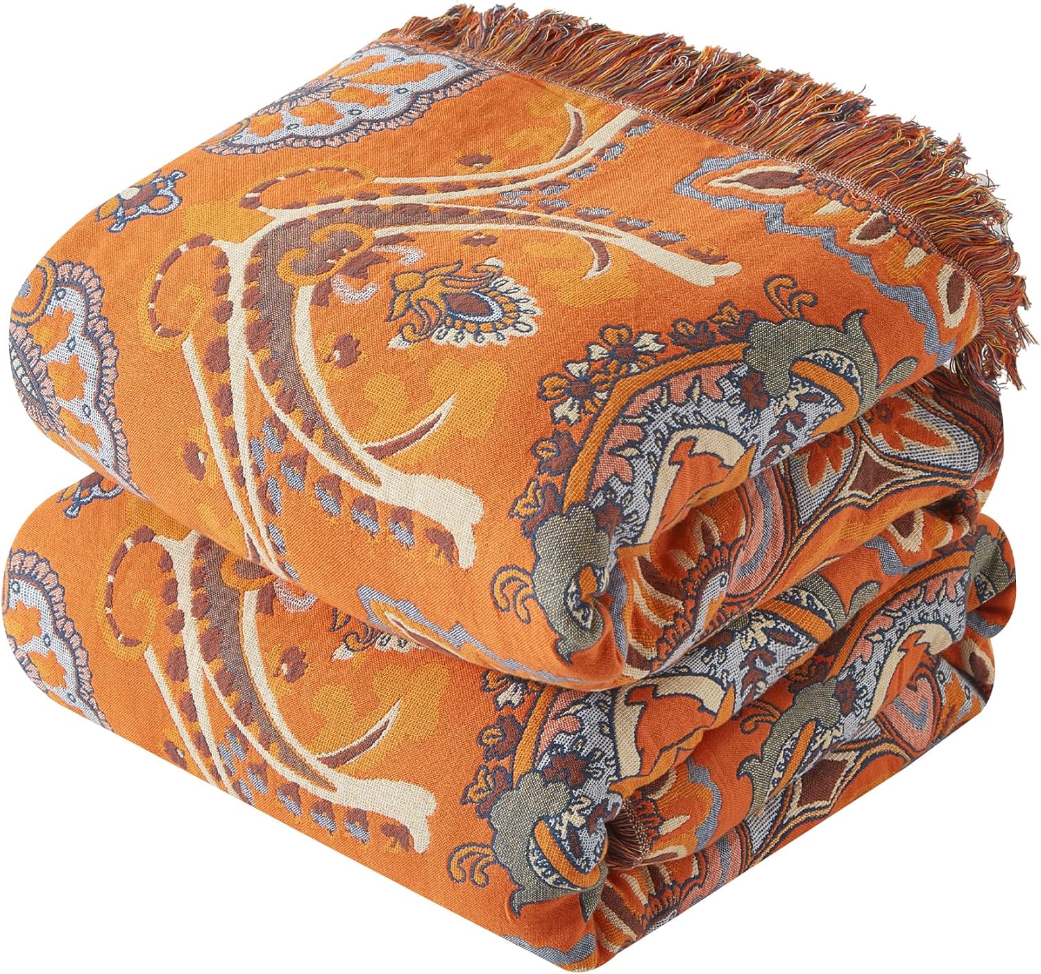 Boho Fabric Throw Pillow — 90" — G - Boho Floral