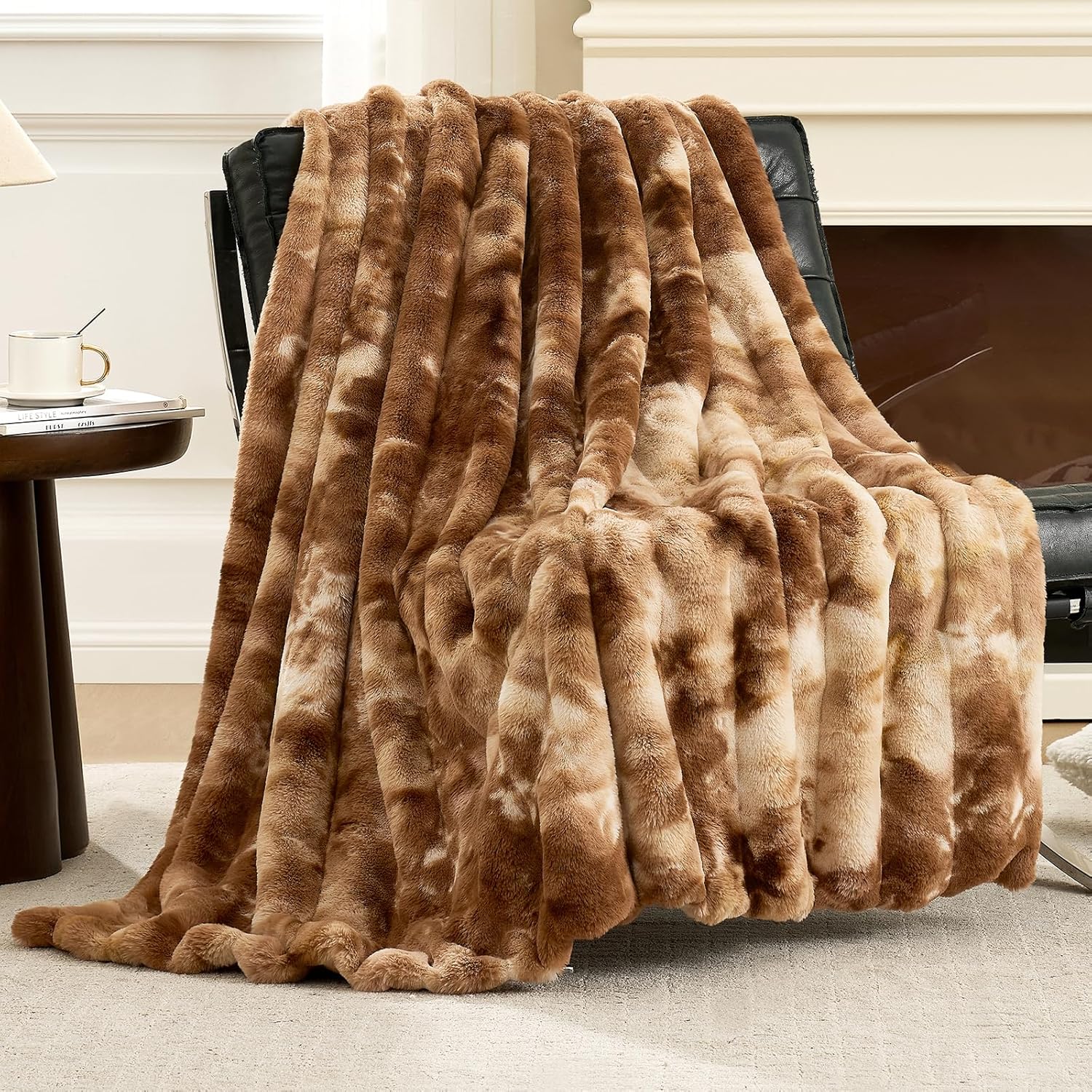Luxe Beige Throw Pillow — 50" — Throw(50" x 60")