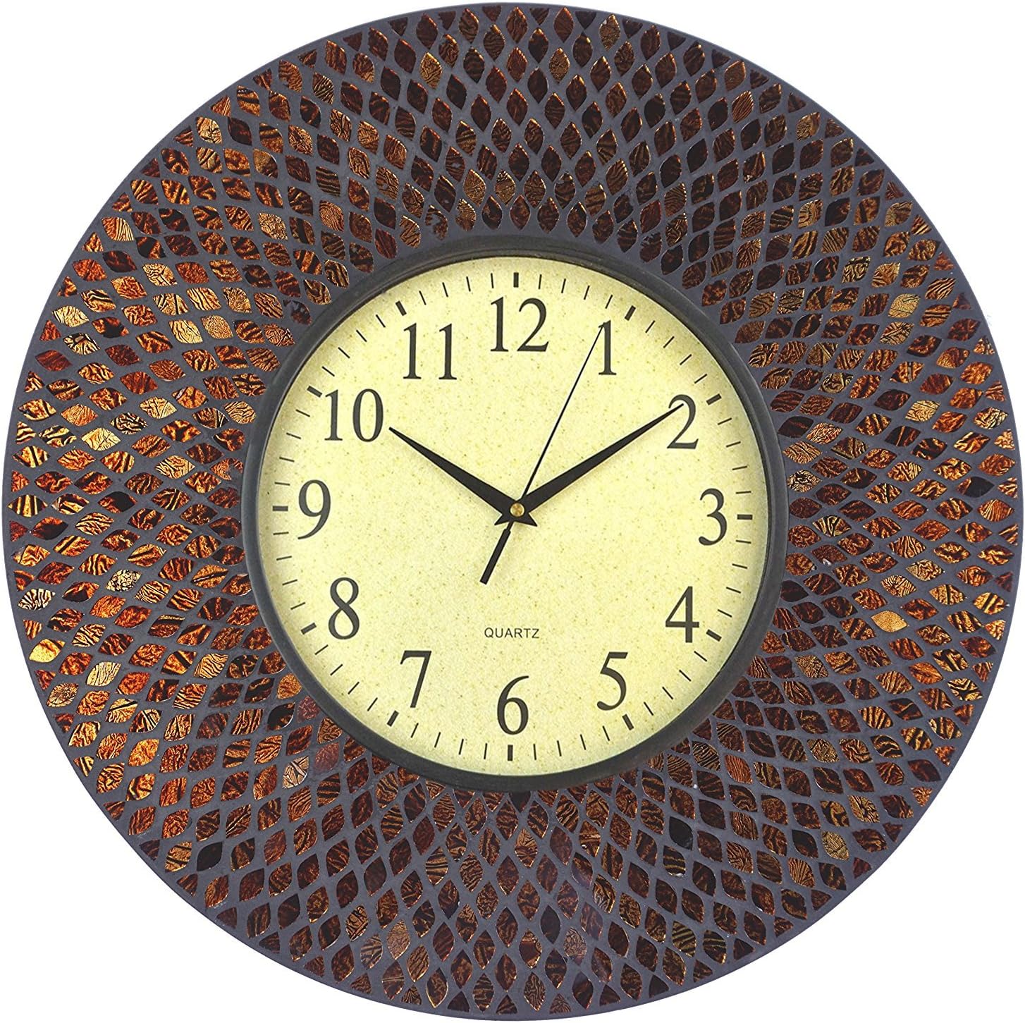 Black Wall Clock — 19" — Lp73 - Black Cement