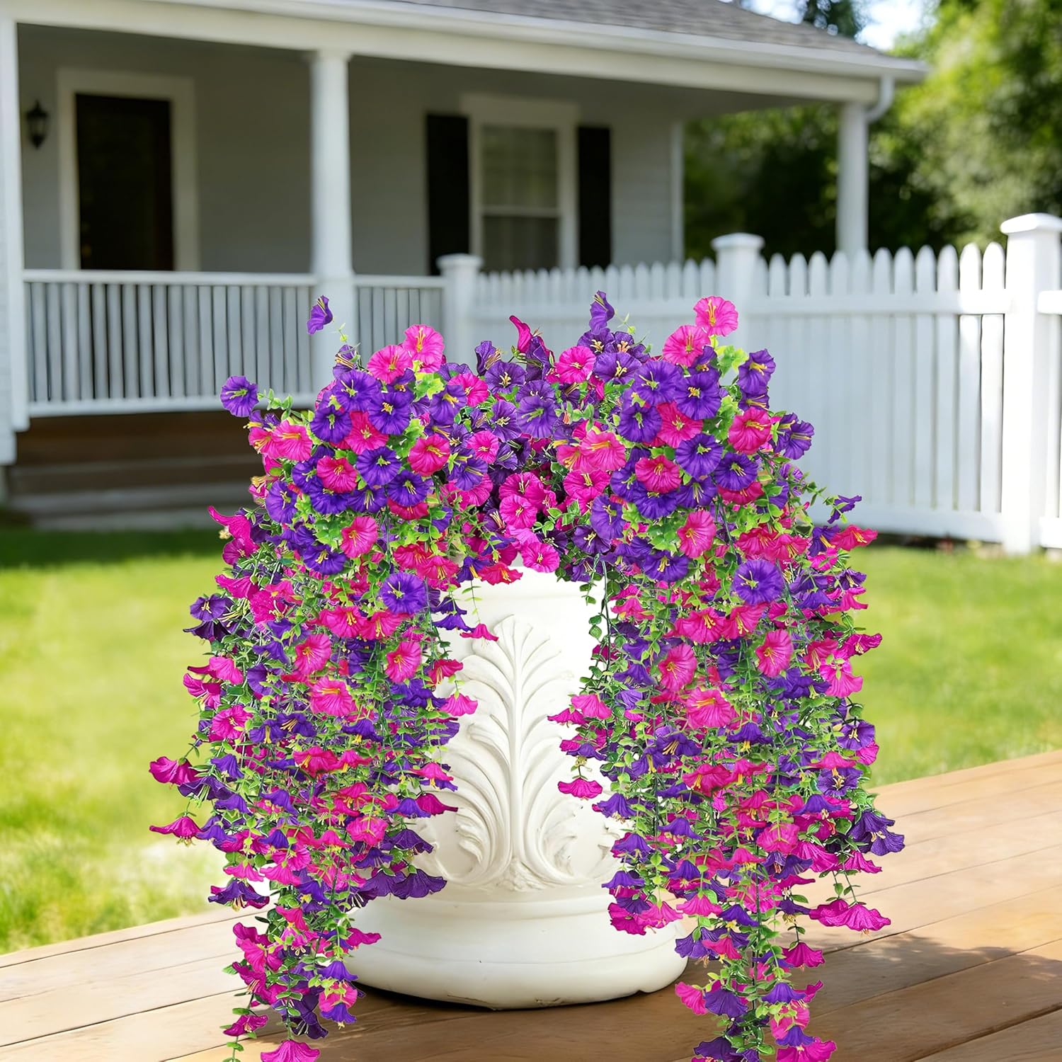 Purple Artificial Plant — Vine Morning Glory Double Purple