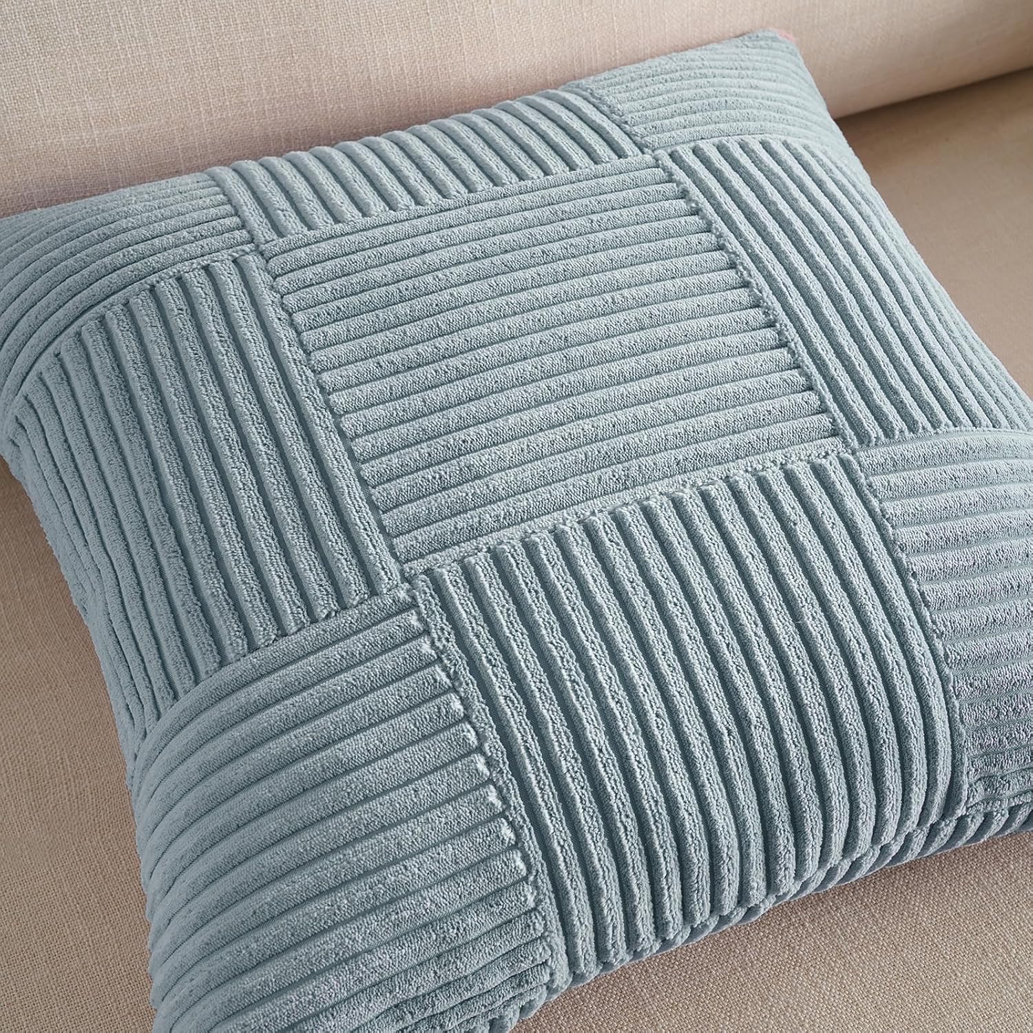 Boho Beige Throw Pillow Cover — 2-Light - View 4