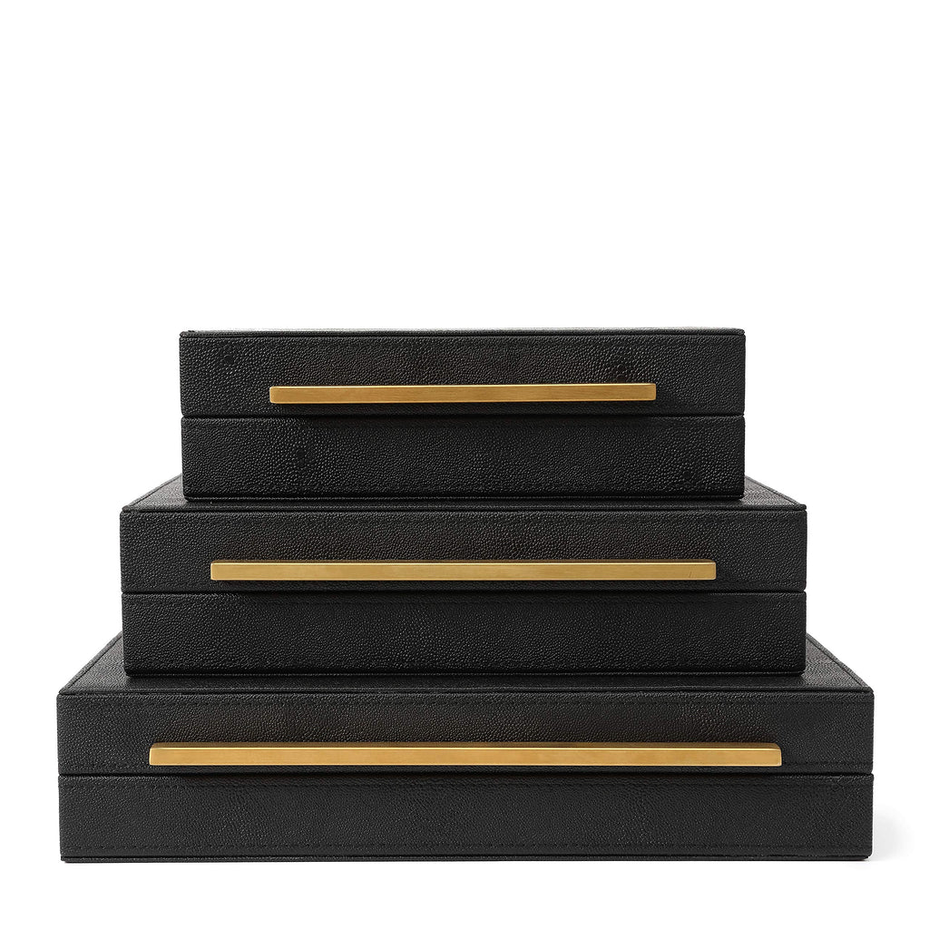 Leather Storage Basket — Set of 3