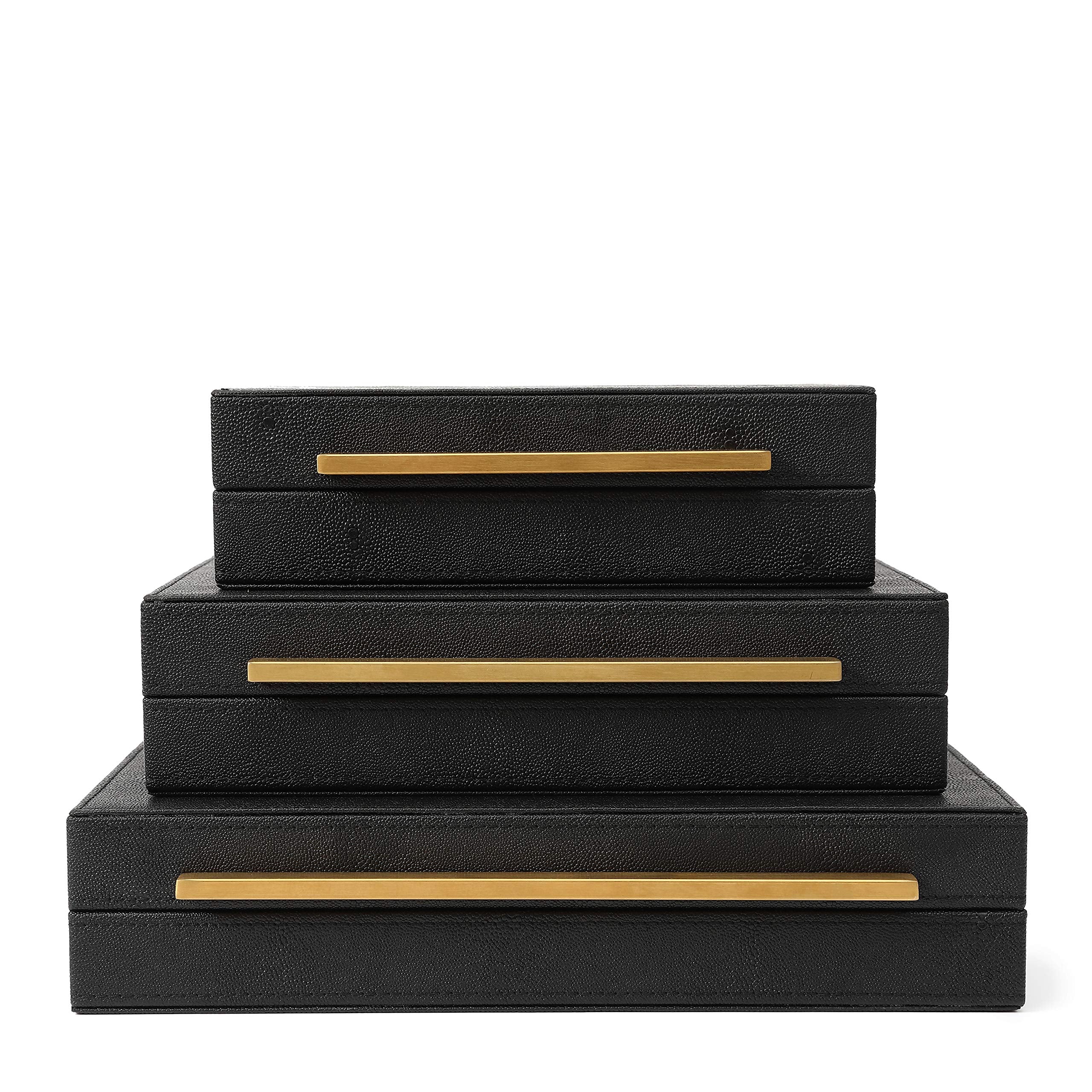 Leather Storage Basket — Set of 3