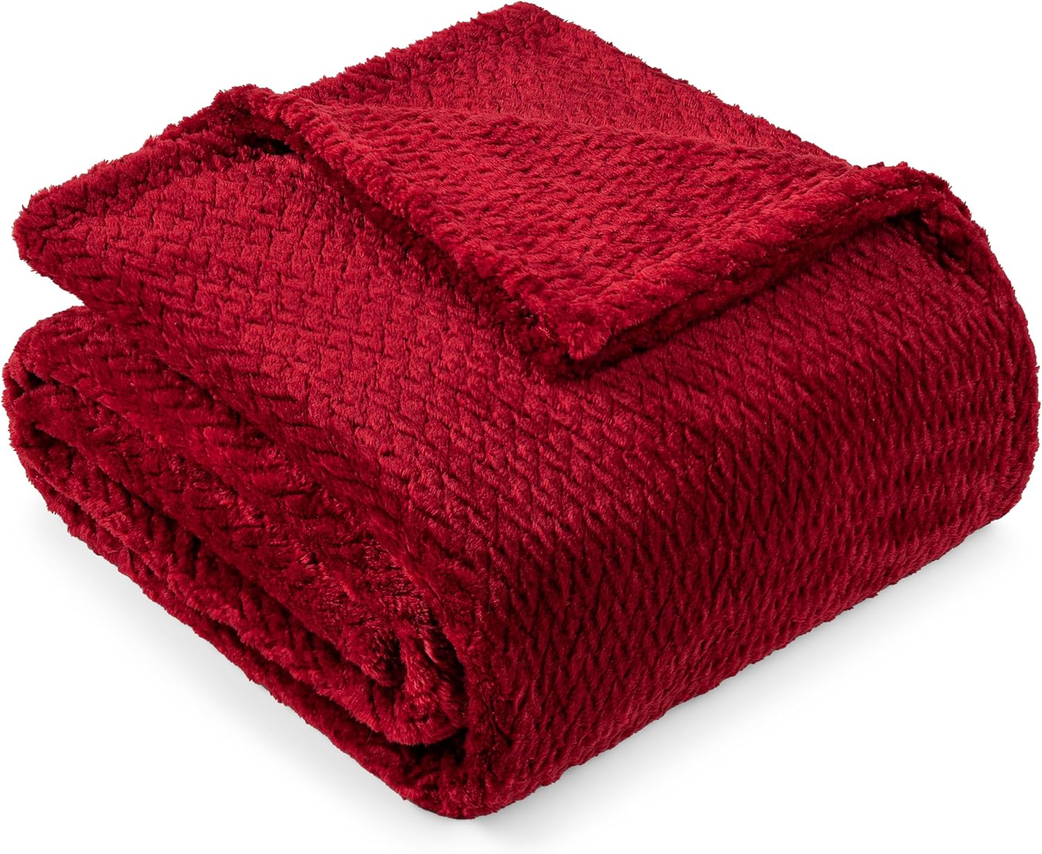 Beige Throw Pillow — 60" — Wine Red