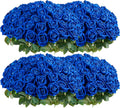 Velvet Luxe Black Artificial Flowers — Blue