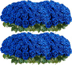 Velvet Luxe Black Artificial Flowers — Blue