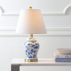 Linen Farmhouse Blue Bedside Lamp — 22" - View 2
