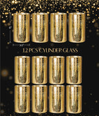 Luxe Gold Pillar Candle — Set of 12 - View 6
