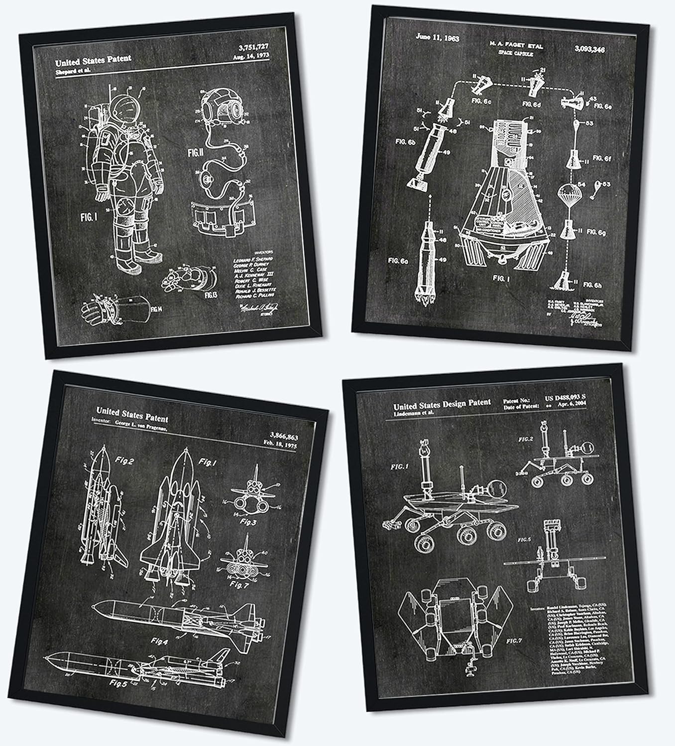 Black Framed Wall Art — 8" — Black Framed