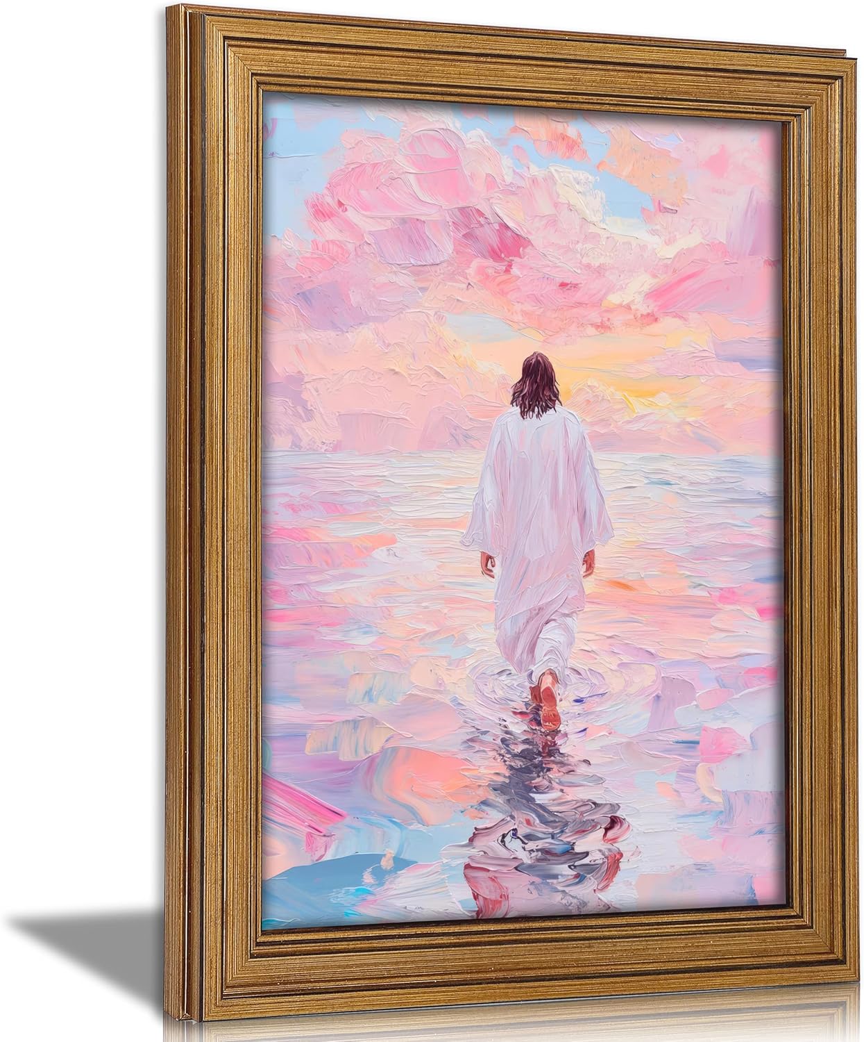 Black Canvas Wall Art — 16" — Pink Jesus