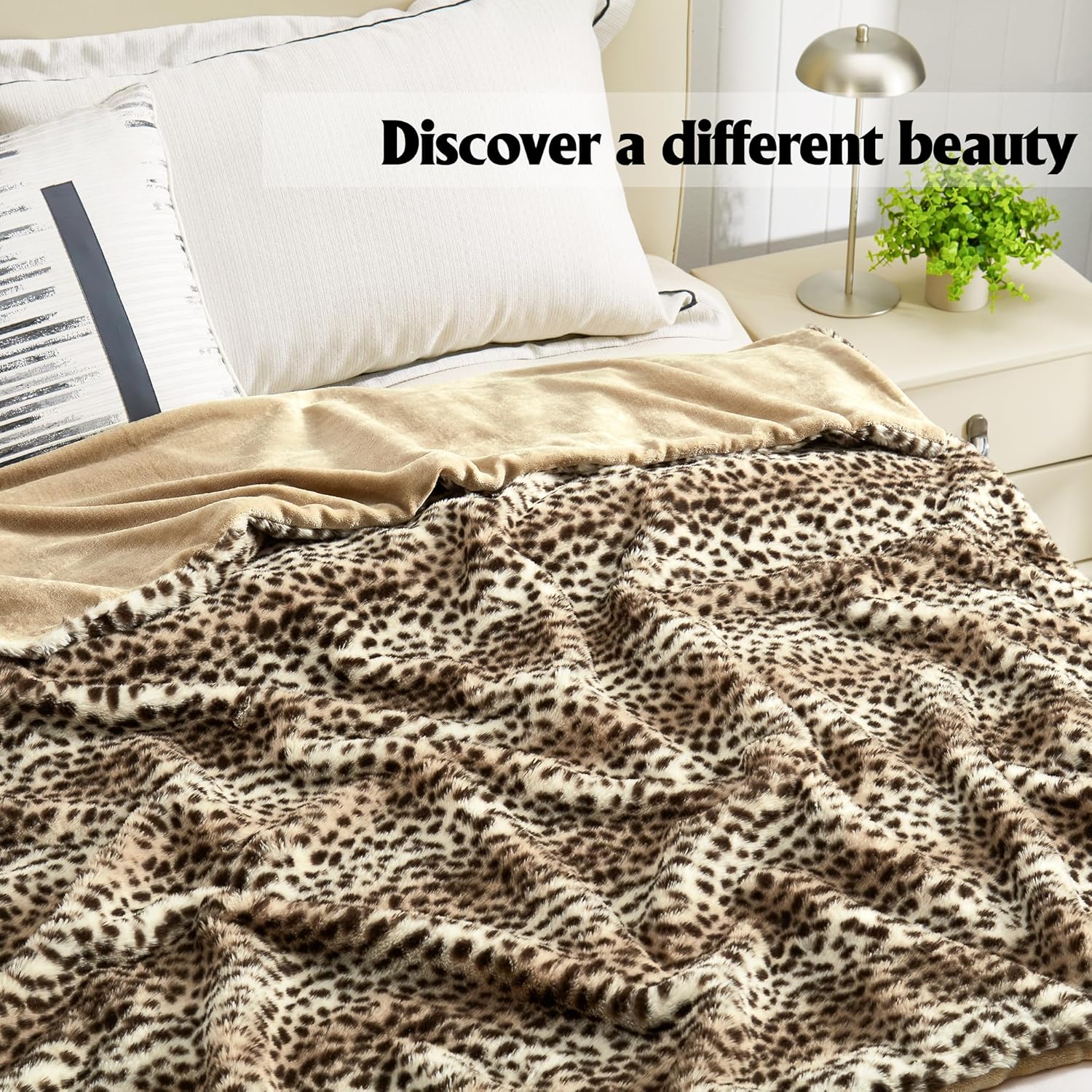 Beige Throw Pillow — 50" - View 2