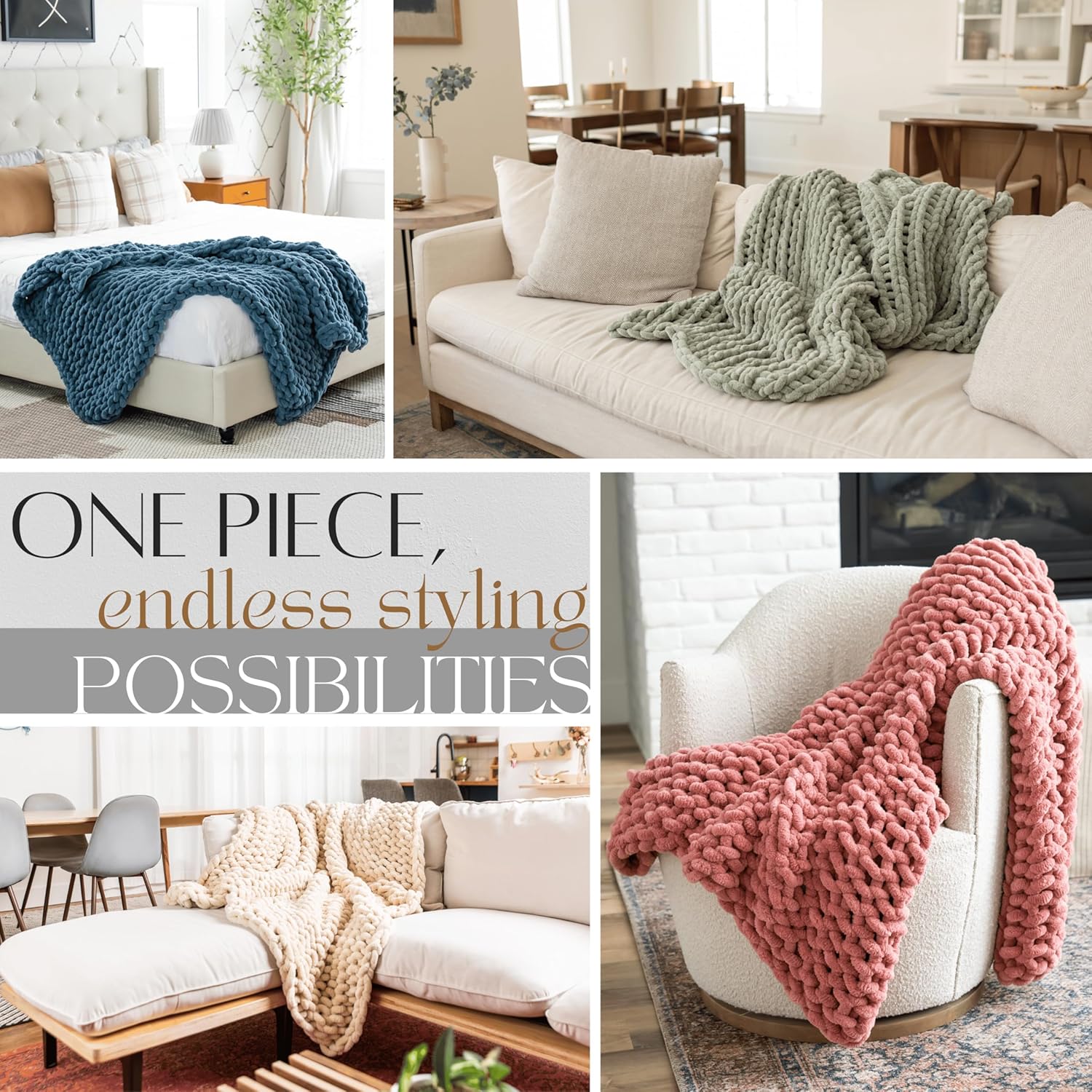 Knit Luxe Beige Throw Pillow — 50x70 - View 5