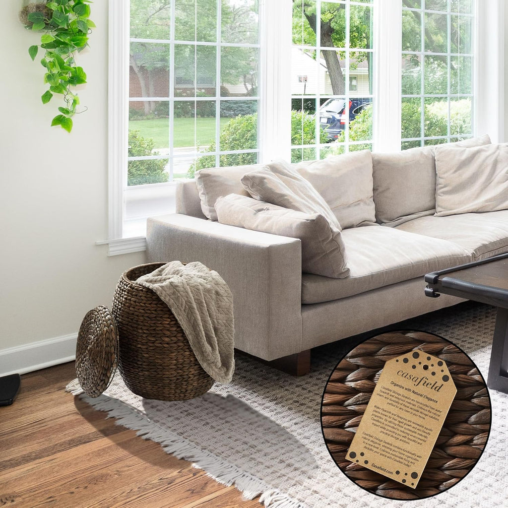 Handwoven Boho Brown Throw Pillow - View 2
