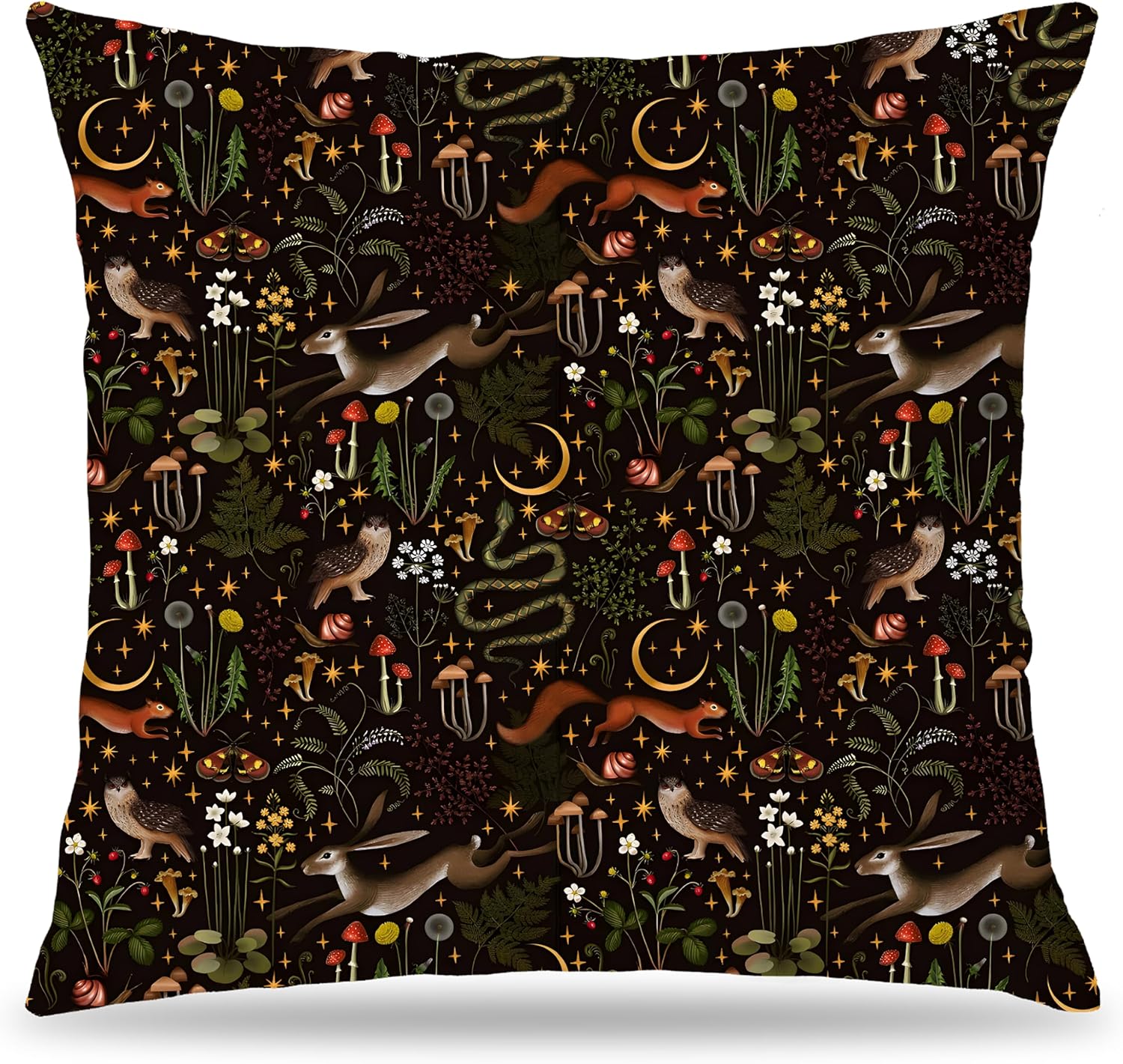 Boho Fabric Throw Pillow Cover — 18x18 — Multicolour-11